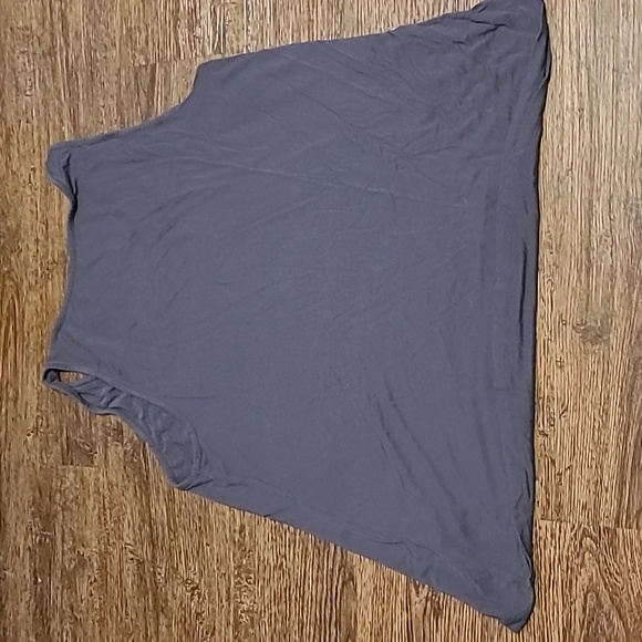 Maurices Dark Gray Tank Top with Pink and Cream Text Size XL Women's Pre-Owned - Picture 6 of 8